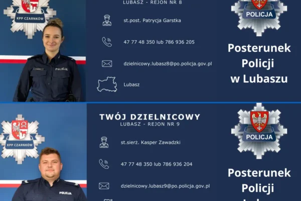 Poznajcie dzielnicowych z Lubasza – rusza cykl #ZnaniNaDzielni