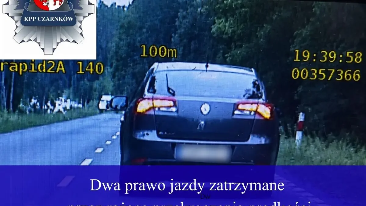 Dwóch kierowców straciło prawa jazdy za rażące przekroczenie prędkości w powiecie czarnkowskim