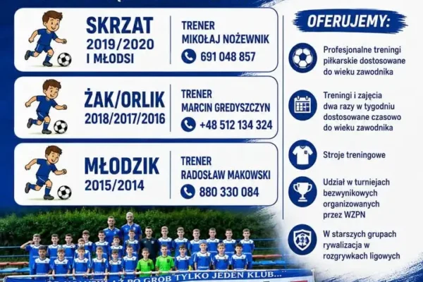 Nabór do grup dziecięco-młodzieżowych w Płomieniu Połajewo – zapisz swoje dziecko