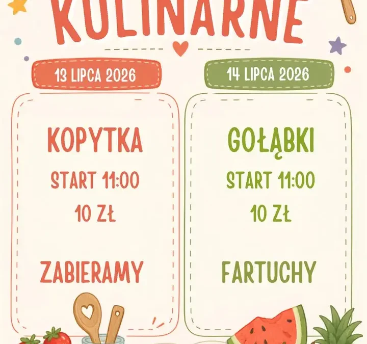 Warsztaty kulinarne dla dzieci w GOK Połajewo – kopytka i gołąbki