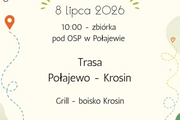 Wycieczka rowerowa z Połajewa do Krosina – grill na boisku