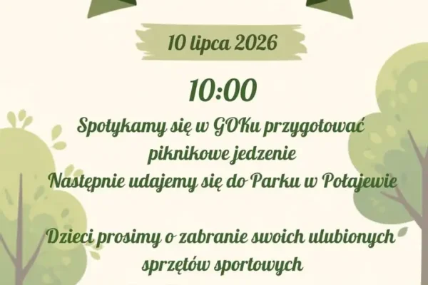Piknik i zabawa dla dzieci w Gminie Połajewo – 10 lipca