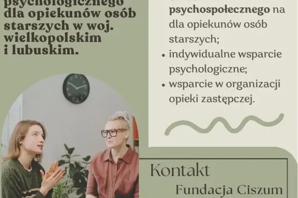 Bezpłatne wsparcie psychologiczne dla opiekunów osób starszych – ostatnie miejsca