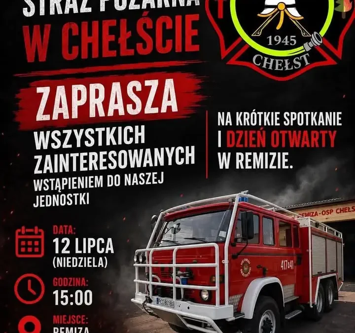 Ochotnicza Straż Pożarna w Wawrze zaprasza na Dzień Otwarty