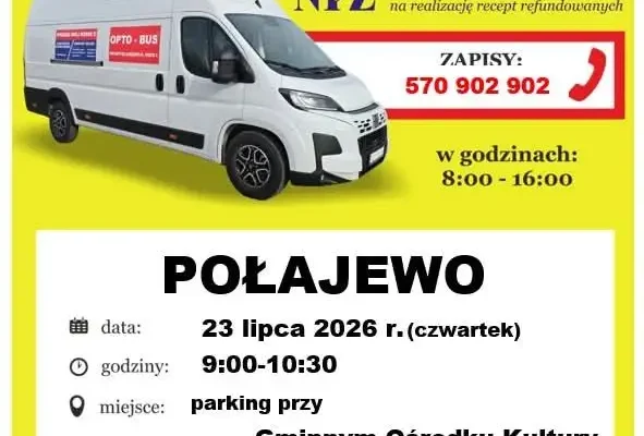 Bezpłatne badanie wzroku w Połajewie – 23 lipca 2026