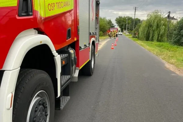 Plama oleju w Nowym Żabieńcu – interwencja OSP Trzcianka i OSP Żabieniec