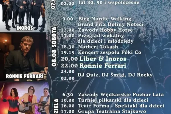 Dni Gminy Lubasz 2026: trzydniowe święto muzyki i atrakcji już w sierpniu
