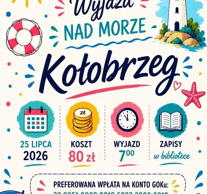 Ostatnie miejsca na wycieczkę do Kołobrzegu – zapisy tylko do 12:00!