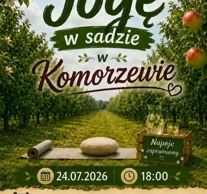 Letni wieczór w Gminie Czarnków: Joga w sadzie i kino plenerowe