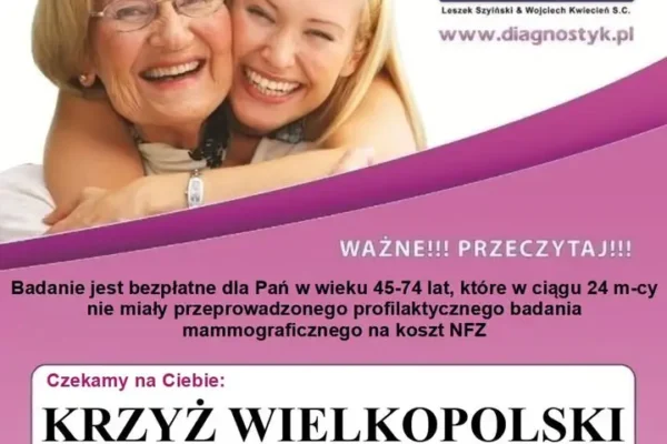 Bezpłatne badania mammograficzne w mammobusie w Krzyżu Wielkopolskim