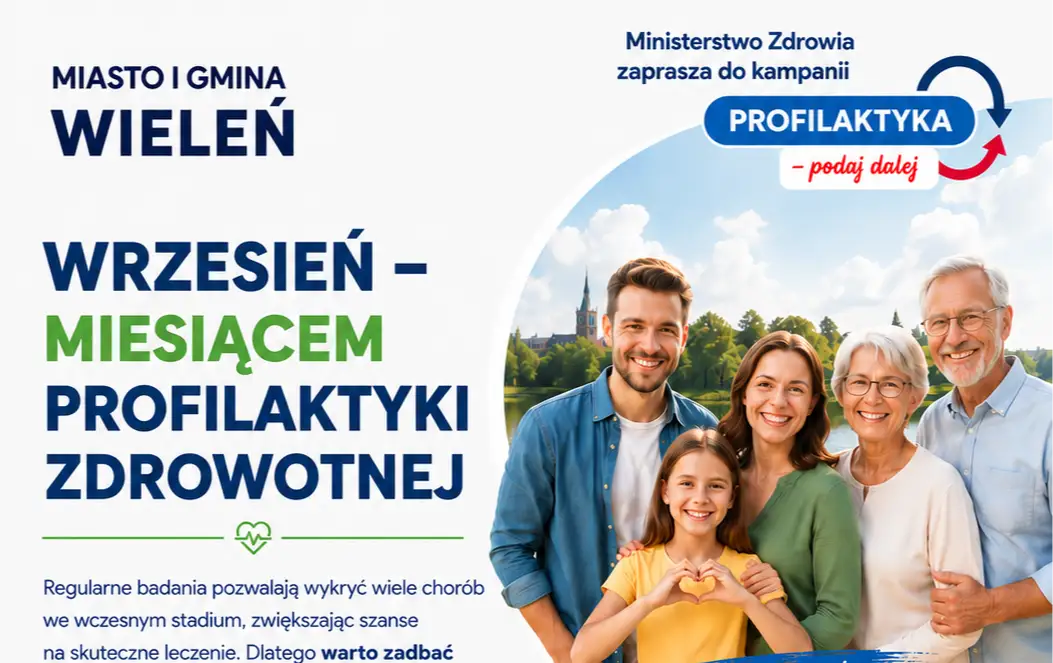 Wrzesień miesiącem profilaktyki – akcja „Profilaktyka – podaj dalej” w gminie Wieleń