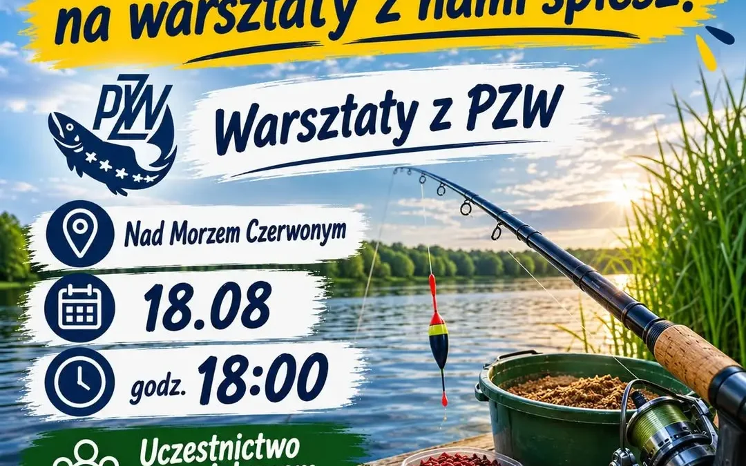 Warsztaty wędkarskie nad Jeziorem Miejskim w Wieleniu – 18 sierpnia