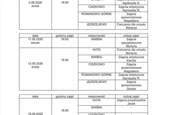 Mobilny Klub Seniora w gminie Czarnków zaprasza na sierpniowe warsztaty