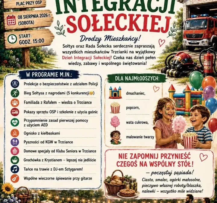 Dzień Integracji Sołeckiej w Trzciance – zaproszenie na sobotę
