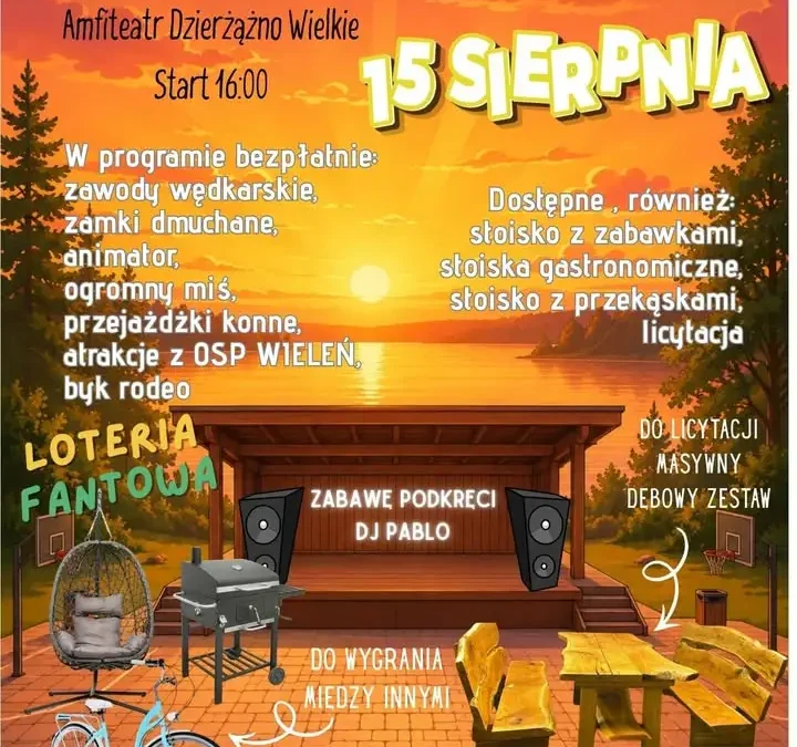 Przystanek Dzierżążno – Żegnajcie Wakacje! 15 sierpnia w amfiteatrze