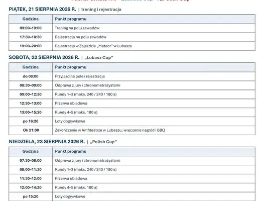 Puchar Świata modeli latających w Sławnie koło Lubasza – zaproszenie na wielkie zawody