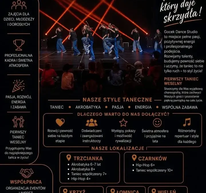Gocek Dance Studio otwiera zapisy na nowy sezon hip-hopu w Wieleniu