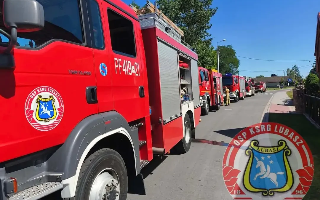 Pożar w Miłkowie: interwencja OSP Lubasz i JRG Czarnków