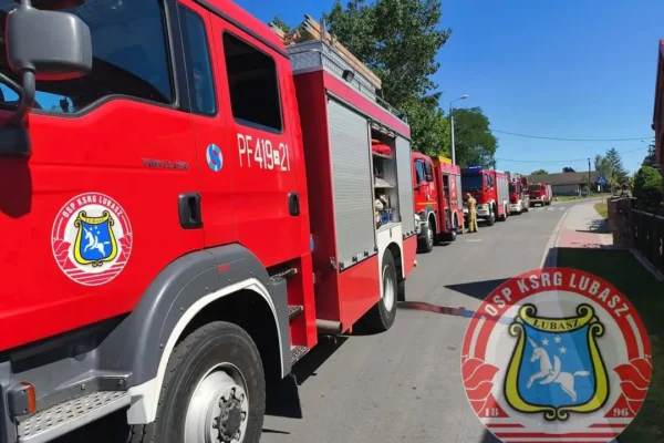 Pożar w Miłkowie: interwencja OSP Lubasz i JRG Czarnków