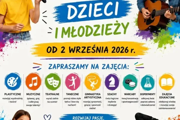 MDK Trzcianka zaprasza na zajęcia artystyczne od 2 września