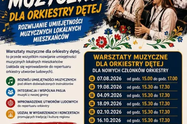 Warsztaty muzyczne dla Orkiestry Dętej w Wieleniu – dołącz do nas!