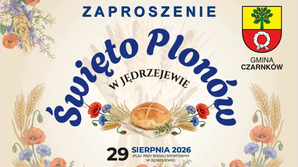 Gminne Święto Plonów w Jędrzejewie – zaproszenie na 29 sierpnia