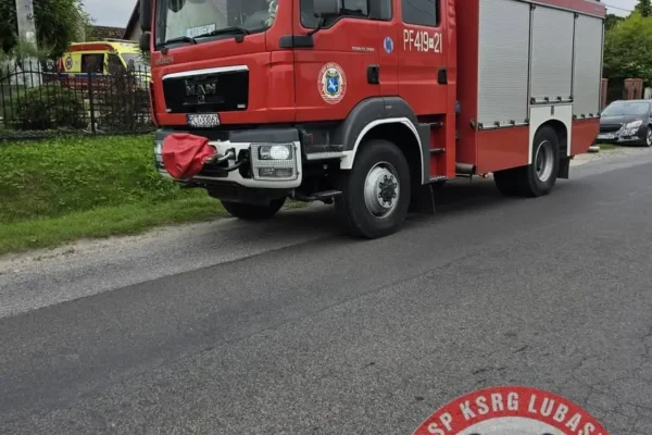 OSP Lubasz wspiera ZRM w porannym zdarzeniu