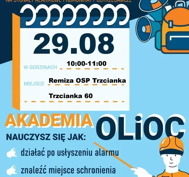 Trening reagowania w Trzciance – OSP zaprasza mieszkańców