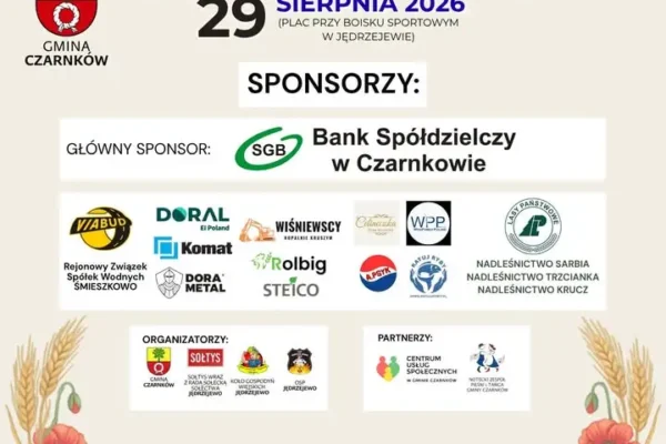Dożynki Gminne w Jędrzejewie 2026 – podziękowania za plony
