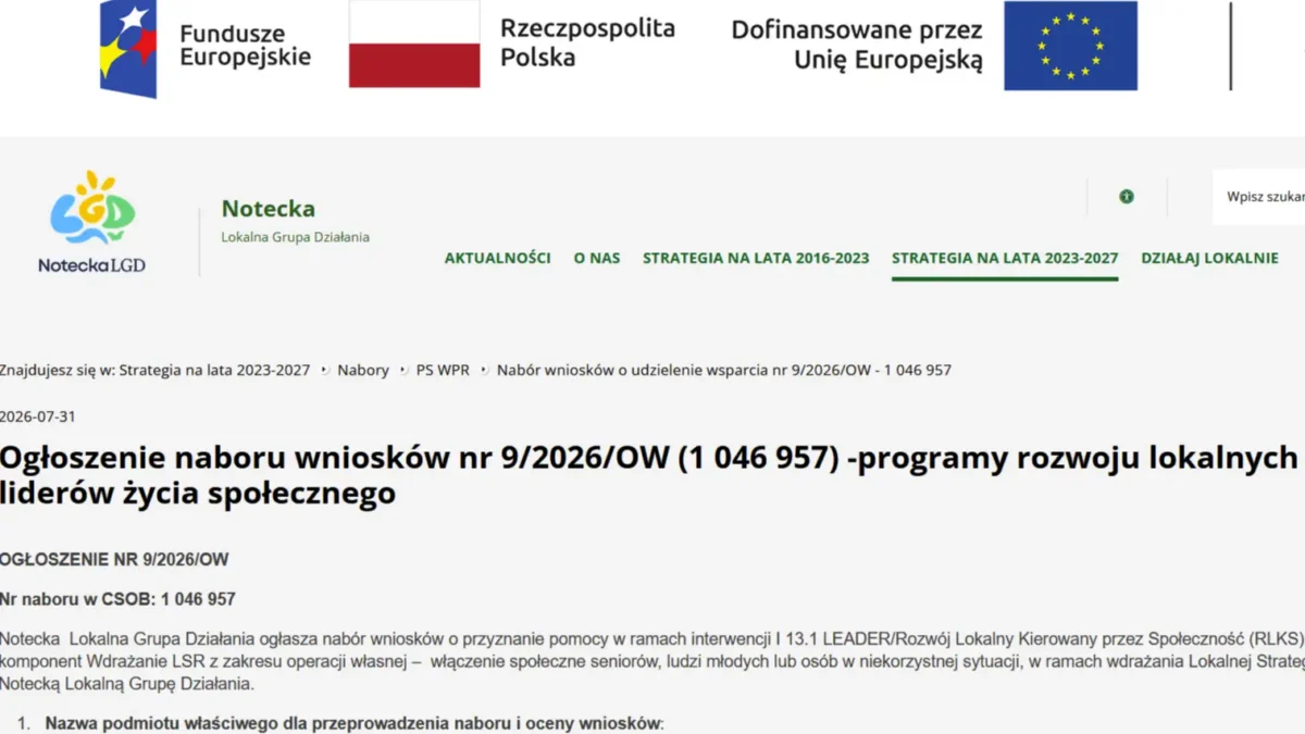 Rusza nabór wniosków dla organizacji społecznych – do zdobycia ponad 100 tys. zł
