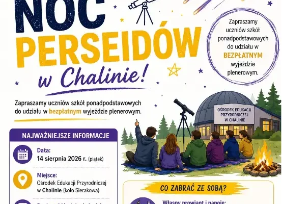 Noc Perseidów w Chalinie – edukacyjna wycieczka dla uczniów
