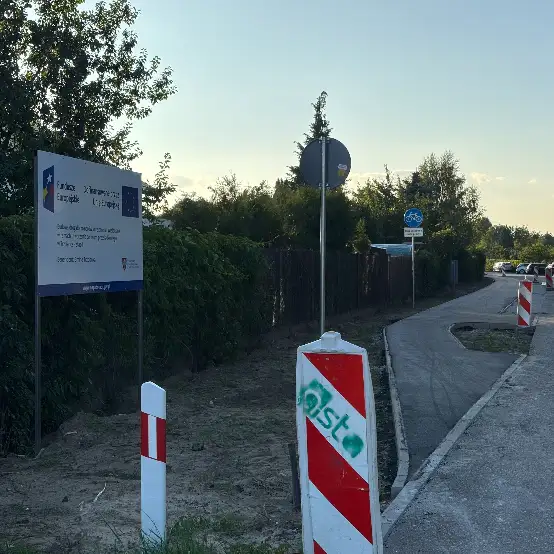 Postęp na budowie ścieżki rowerowej przy ul. Wieleńskiej w Trzciance