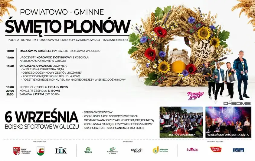 Święto Plonów w Gulczu – program, atrakcje i zaproszenie na 6 września