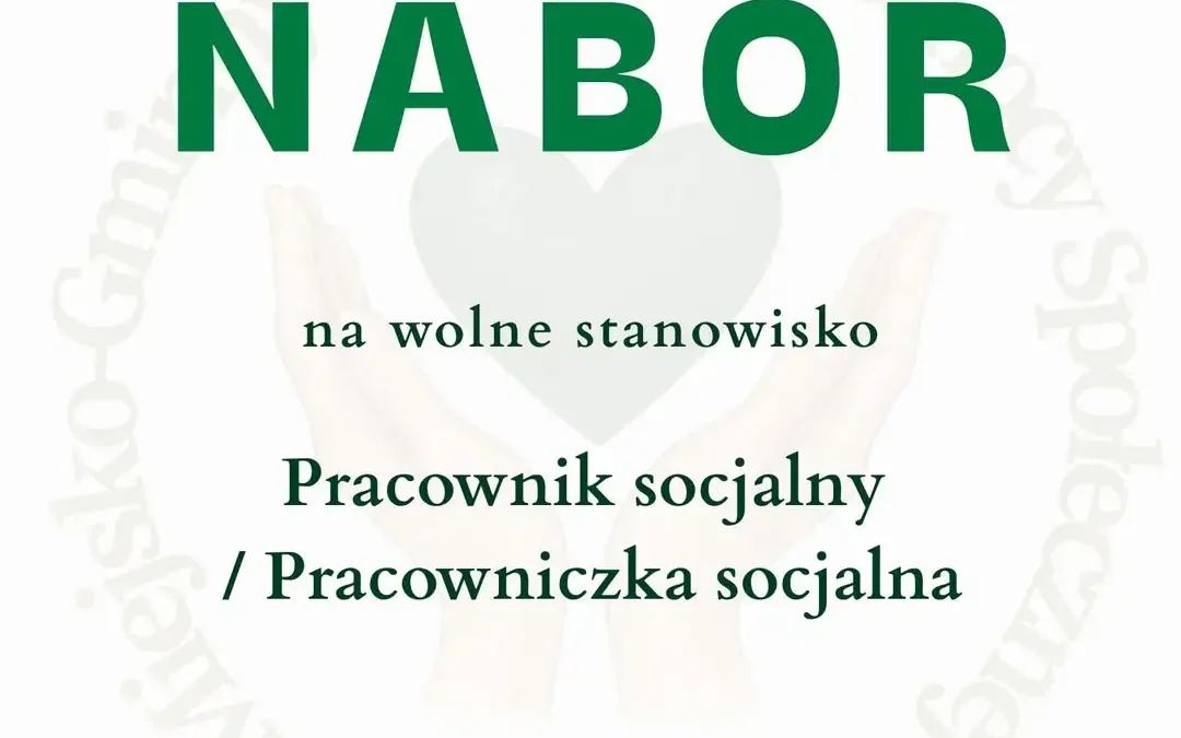 Praca w Krzyżu Wielkopolskim: MGOPS poszukuje pracownika socjalnego