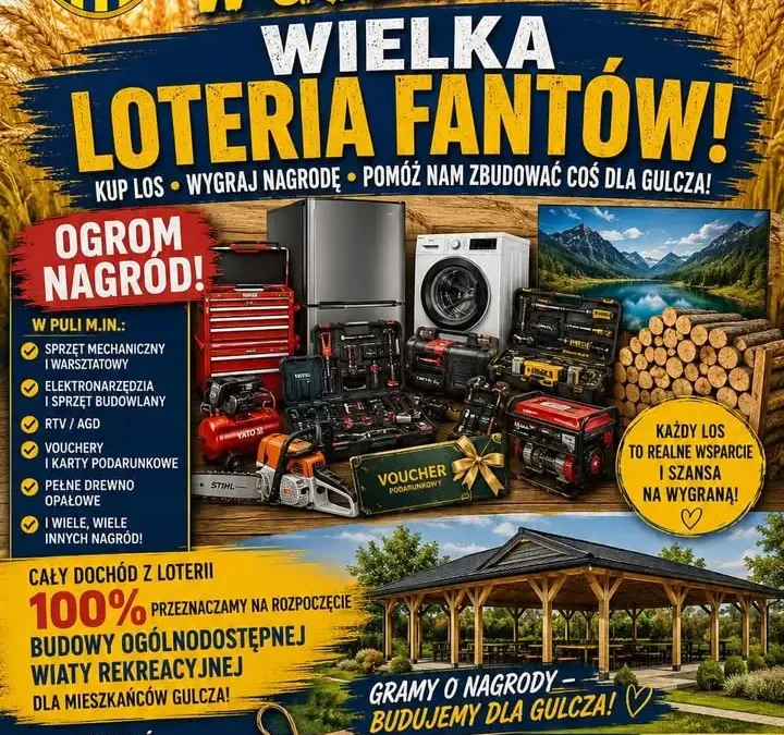 Wielka loteria fantów na dożynkach w Gulczu – dochód na budowę wiaty rekreacyjnej