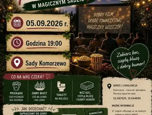 Weekend pełen atrakcji w gminie Czarnków: kino plenerowe, dożynki i sportowe emocje