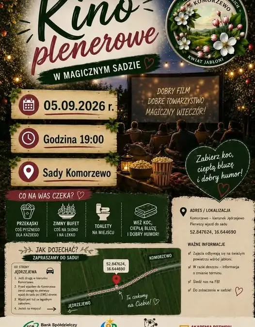 Weekend pełen atrakcji w gminie Czarnków: kino plenerowe, dożynki i sportowe emocje