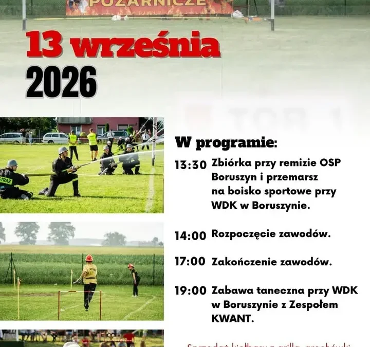 Gminne zawody sportowo-pożarnicze w Boruszynie już w niedzielę