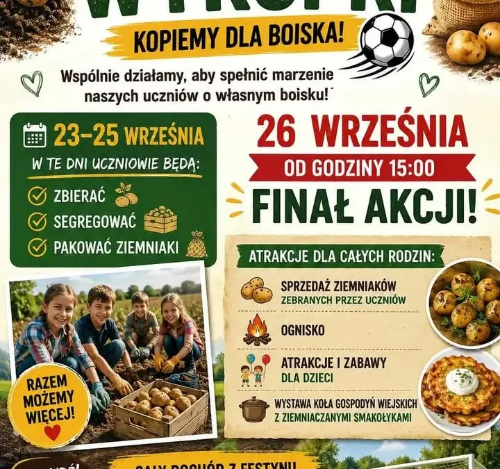 Mistrzowskie Wykopki w Sarbi – finał akcji charytatywnej na budowę boiska