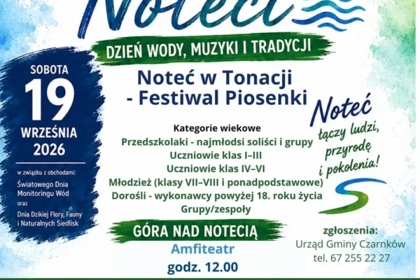 Święto Noteci w gminie Czarnków – festiwal piosenki, smaki KGW i rajd rowerowy