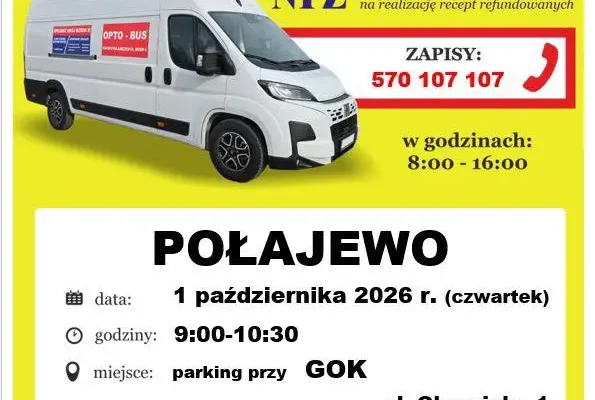 Bezpłatne badanie wzroku w Połajewie – Opto-Bus już 1 października