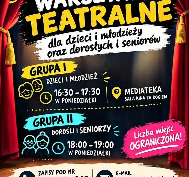 Warsztaty teatralne w Mediatece w Wieleniu – rusza nabór do dwóch grup