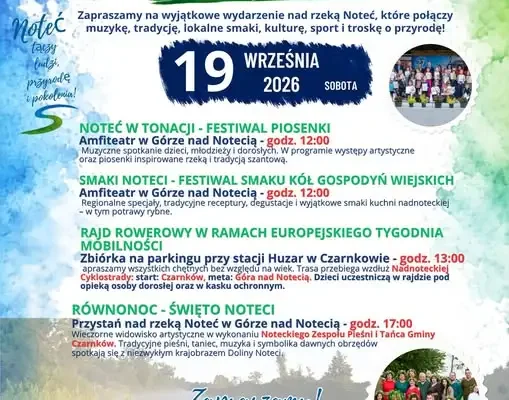 Weekend w gminie Czarnków: Święto Noteci, rajd rowerowy i Dzień Pyry i Gzika