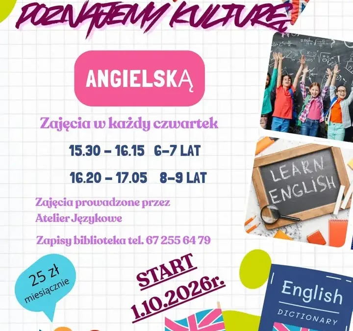 Zajęcia z kultury angielskiej w bibliotece – start 1 października