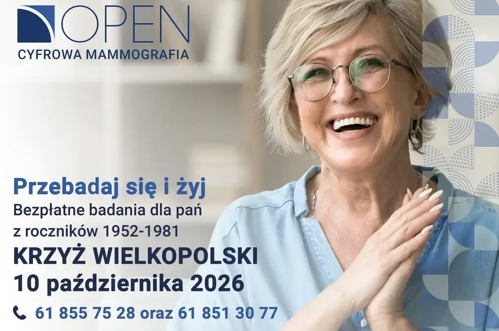 Bezpłatne badania mammograficzne w Krzyżu Wielkopolskim – 27 października 2026