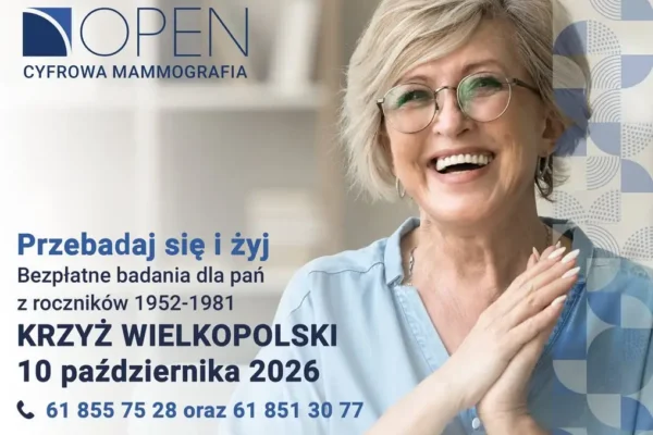 Bezpłatne badania mammograficzne w Krzyżu Wielkopolskim – 27 października 2026