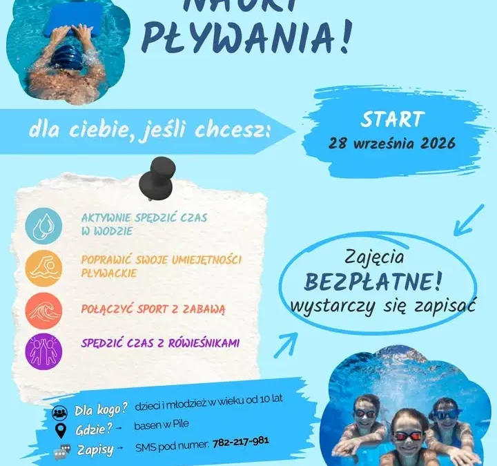 Gmina Krzyż Wielkopolski: bezpłatna nauka pływania z WOPR „Anioły” Trzcianka