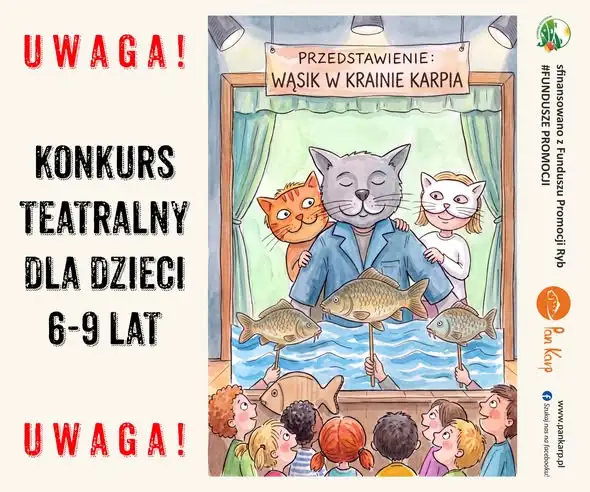 Konkurs „Wąsik w krainie karpia” dla dzieci w wieku 6-9 lat