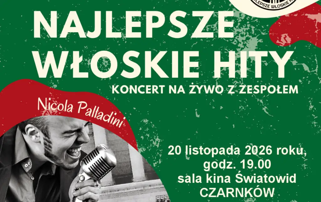 Nicola Palladini zaśpiewa w Czarnkowie największe włoskie przeboje