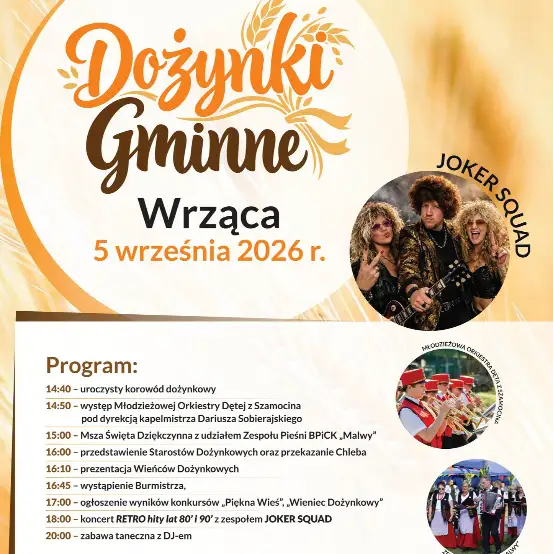 Dożynki Gminne we Wrzącej – święto plonów już w sobotę